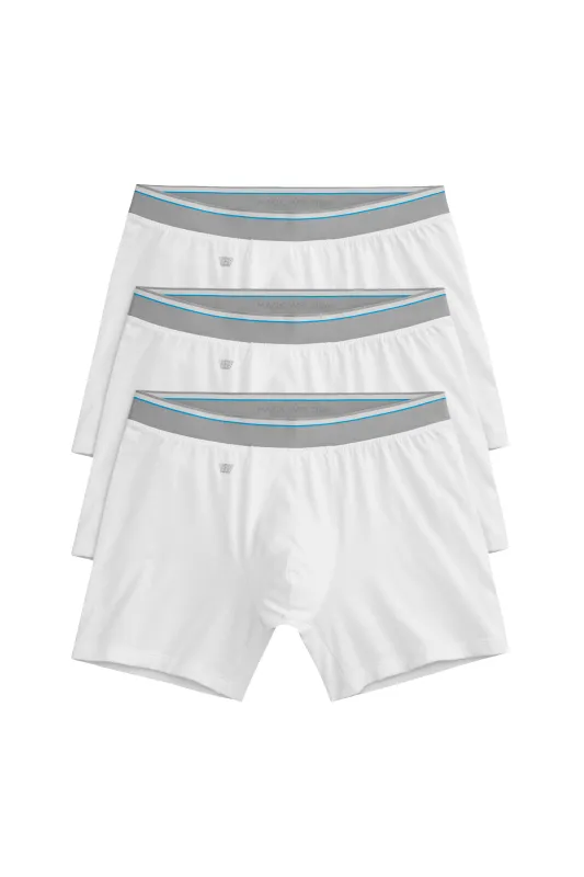 3-Pack AIRKNITˣ Cotton Boxer Briefs Bright White made by Mack Weldon