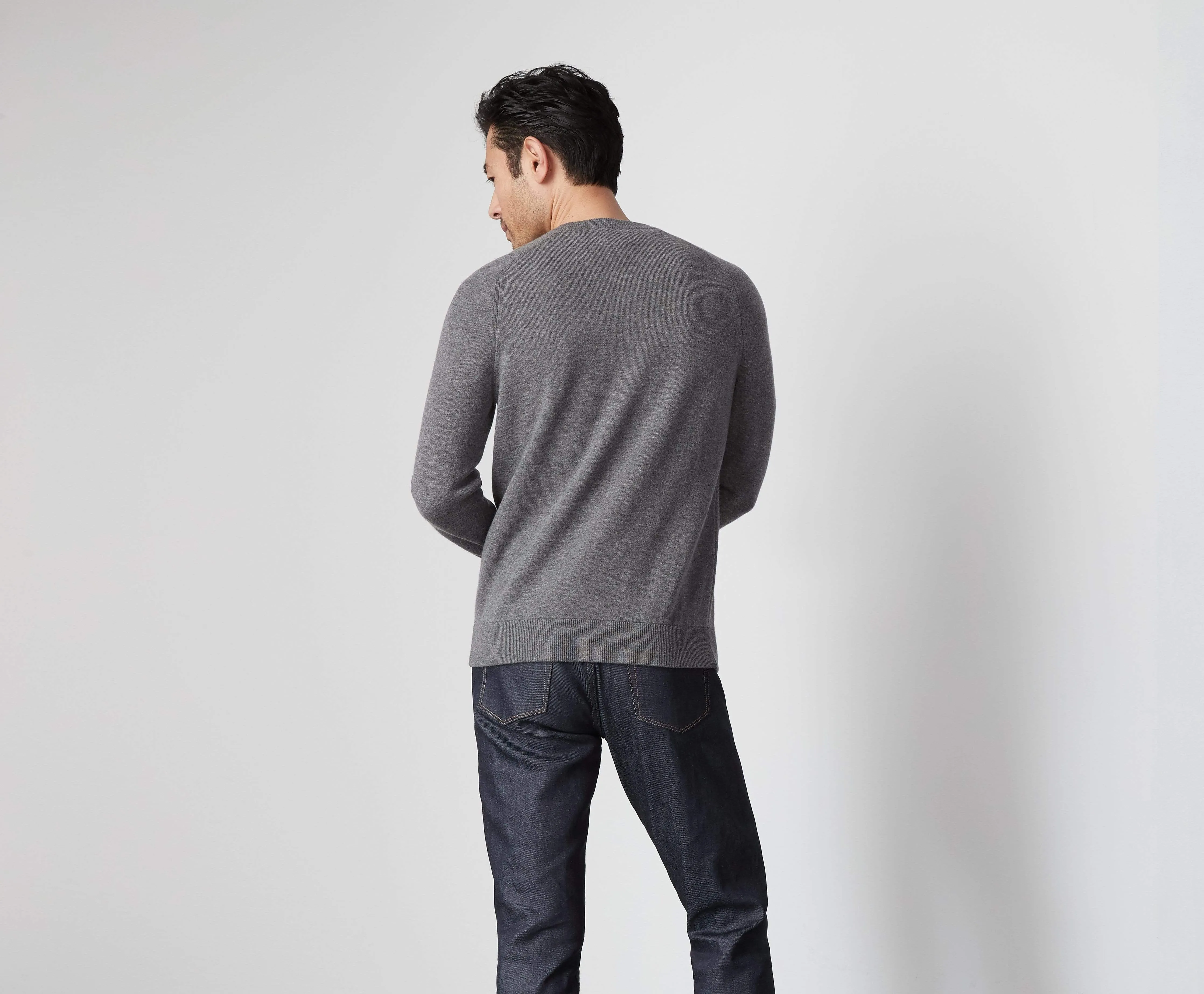 Tech Cashmere Crew Neck Sweater True Navy Heather sold by Mack Weldon product image thumbnail 4