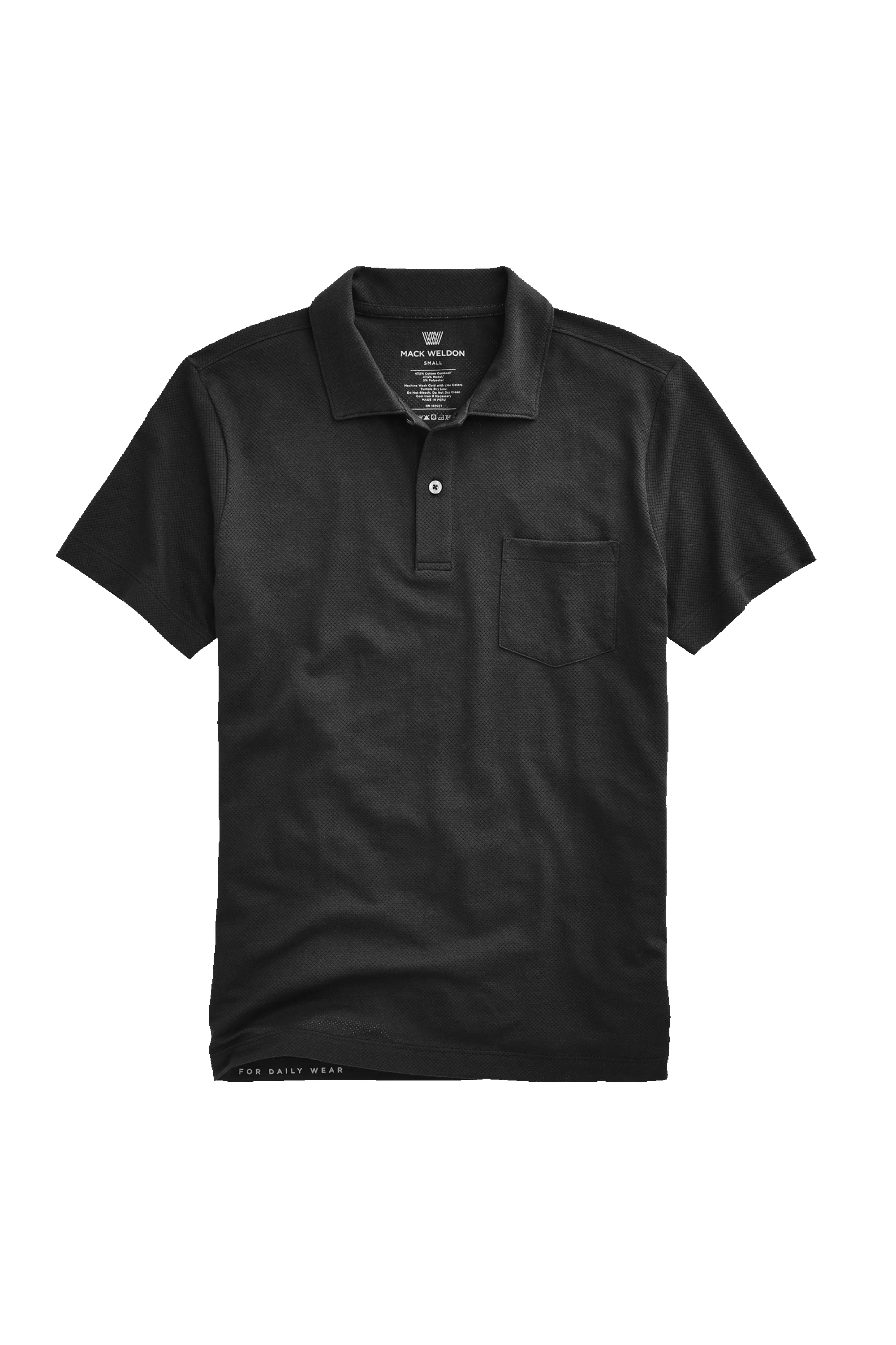Vesper Polo True Black sold by Mack Weldon