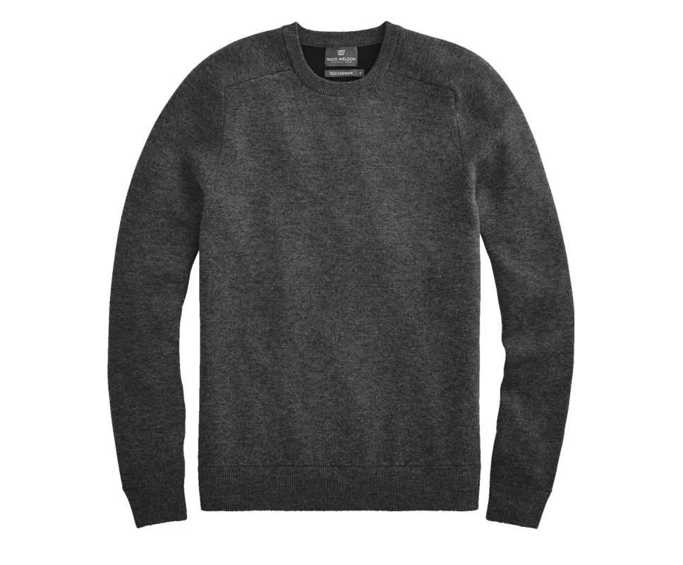Tech Cashmere Crew Neck Sweater Charcoal Heather sold by Mack Weldon