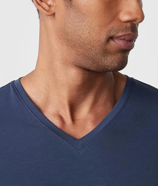 SILVER V-Neck T-Shirt Bright White sold by Mack Weldon product image thumbnail 5