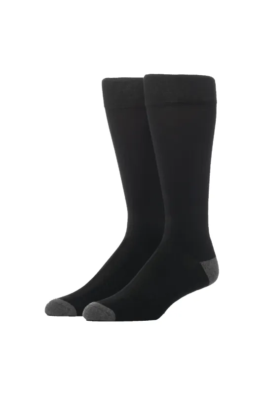 SILVER Extended Crew Dress Sock True Black sold by Mack Weldon