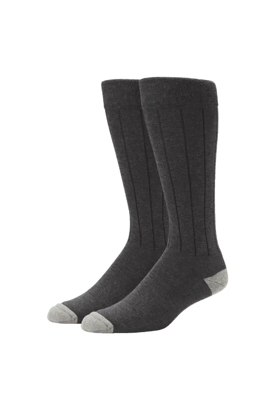 SILVER Extended Crew Dress Sock Charcoal Heather sold by Mack Weldon