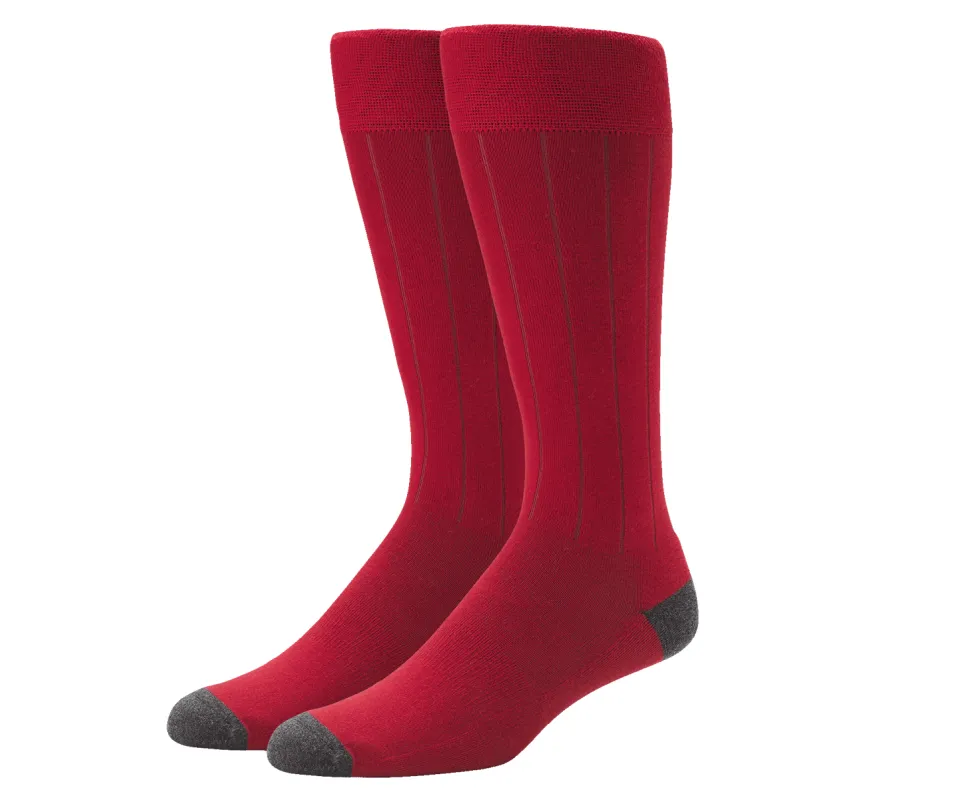 SILVER Extended Crew Dress Sock Arcade Red sold by Mack Weldon