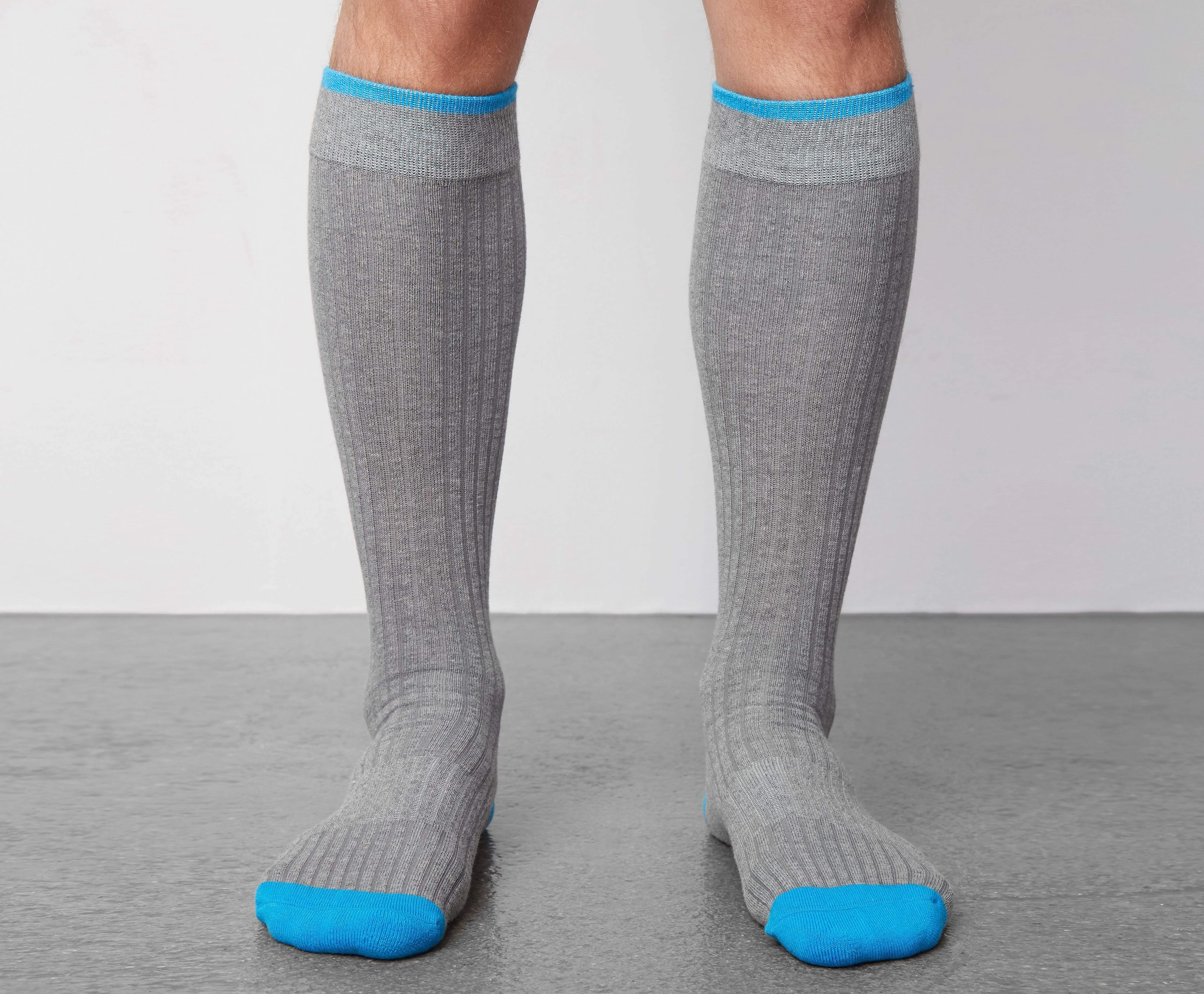 Everyday Extended Crew Sock Hudson Yards - Total Eclipse / Grey Heather sold by Mack Weldon product image thumbnail 2