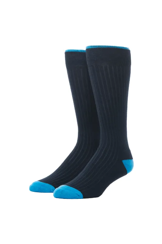 Everyday Extended Crew Sock Total Eclipse Blue sold by Mack Weldon
