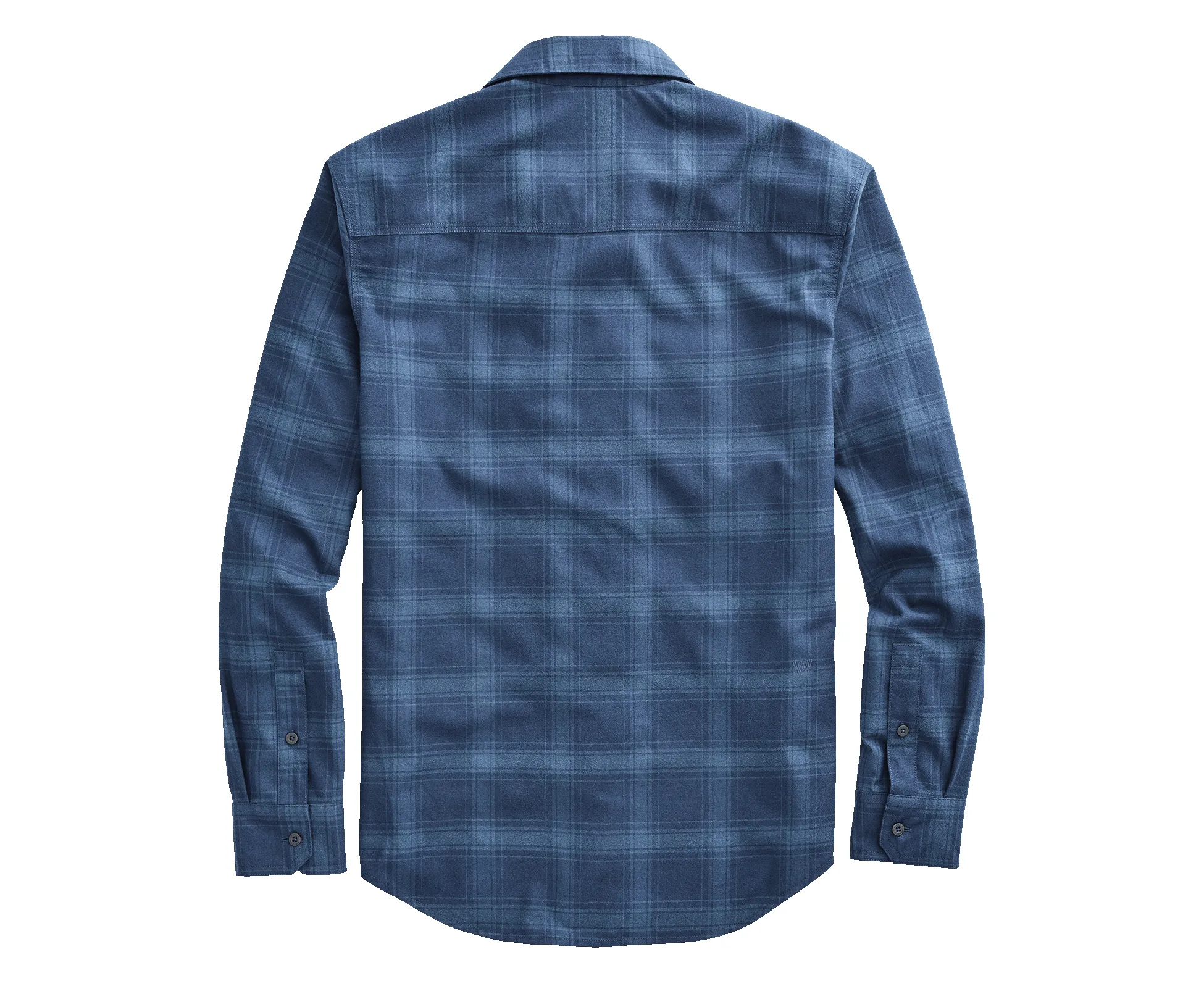 WARMKNIT Flannel Shirt Total Eclipse Blue Cabin Plaid sold by Mack Weldon product image thumbnail 2