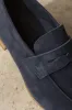 Blue soft penny loafers - Made In Italy sold by Pini Parma