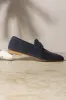 Blue soft penny loafers - Made In Italy sold by Pini Parma
