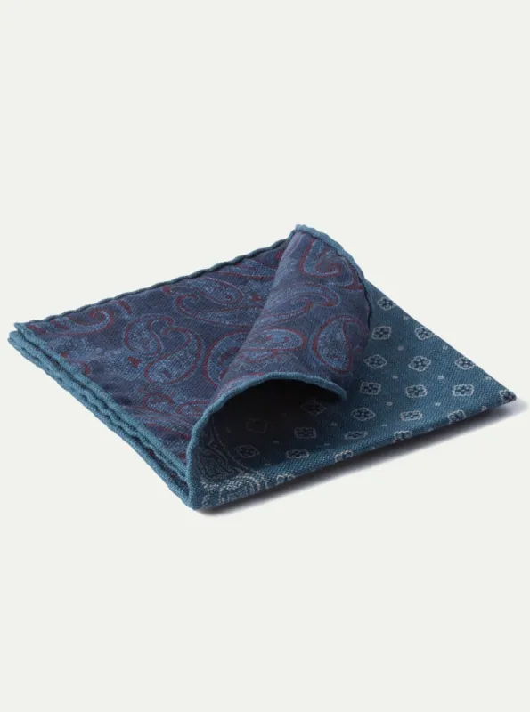 Avio fancy pocket square - Made in Italy sold by Pini Parma