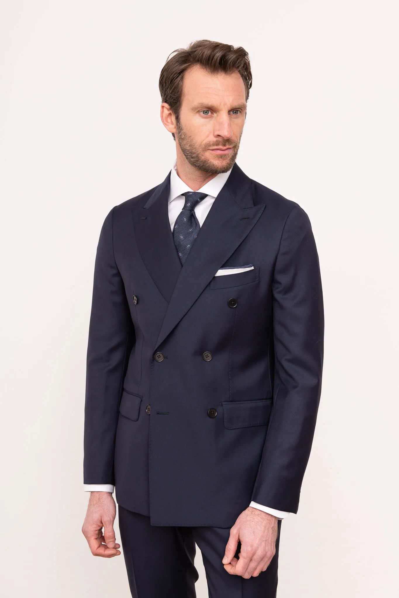 Blue double breasted suit - Made in Italy sold by Pini Parma product image thumbnail 4