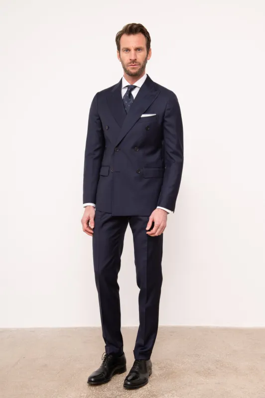 Blue double breasted suit - Made in Italy sold by Pini Parma