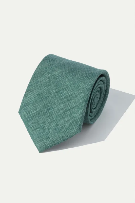 Green printed silk tie - Made In Italy sold by Pini Parma