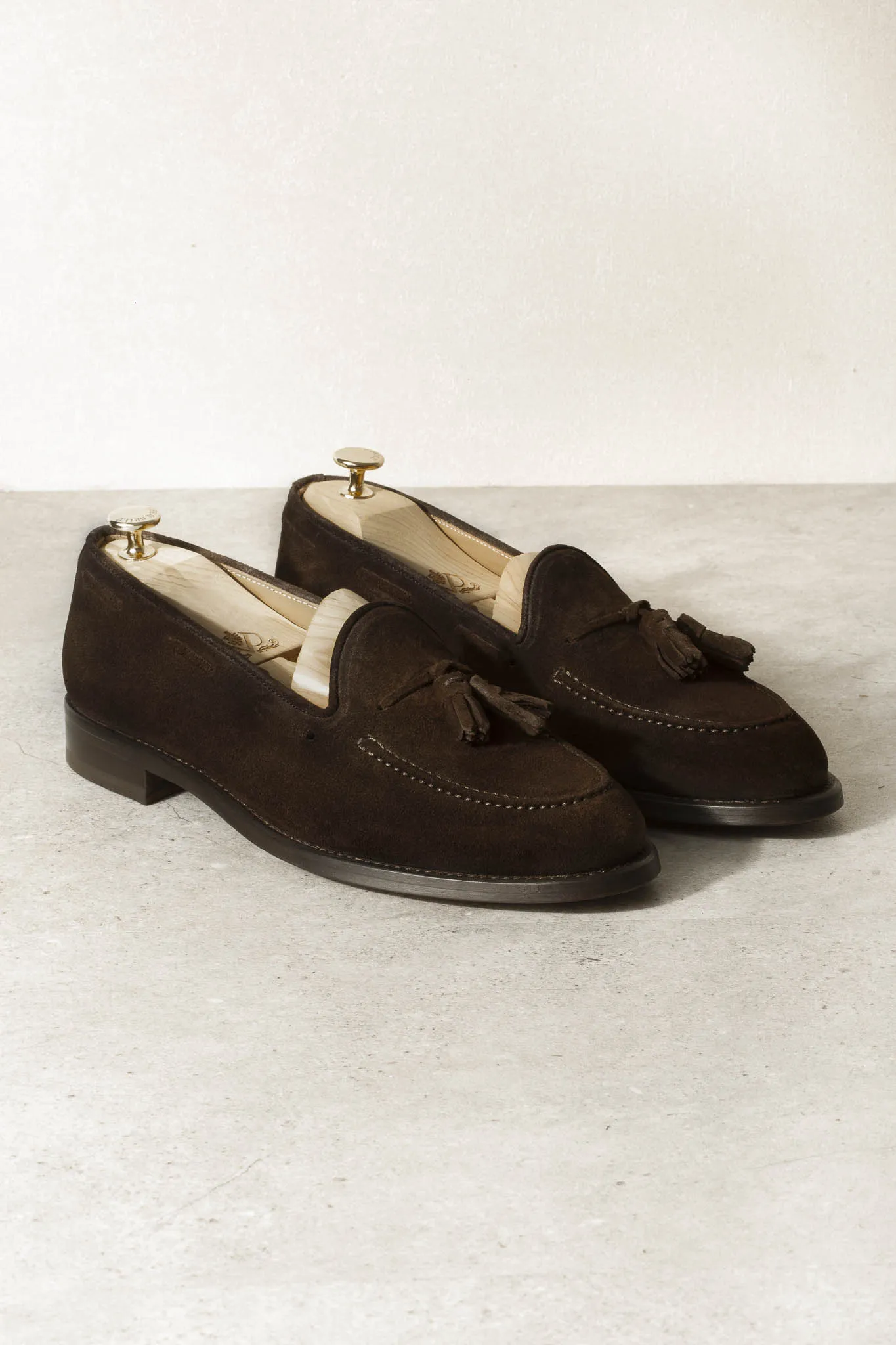 Brown suede tassel loafers - Made In Italy sold by Pini Parma