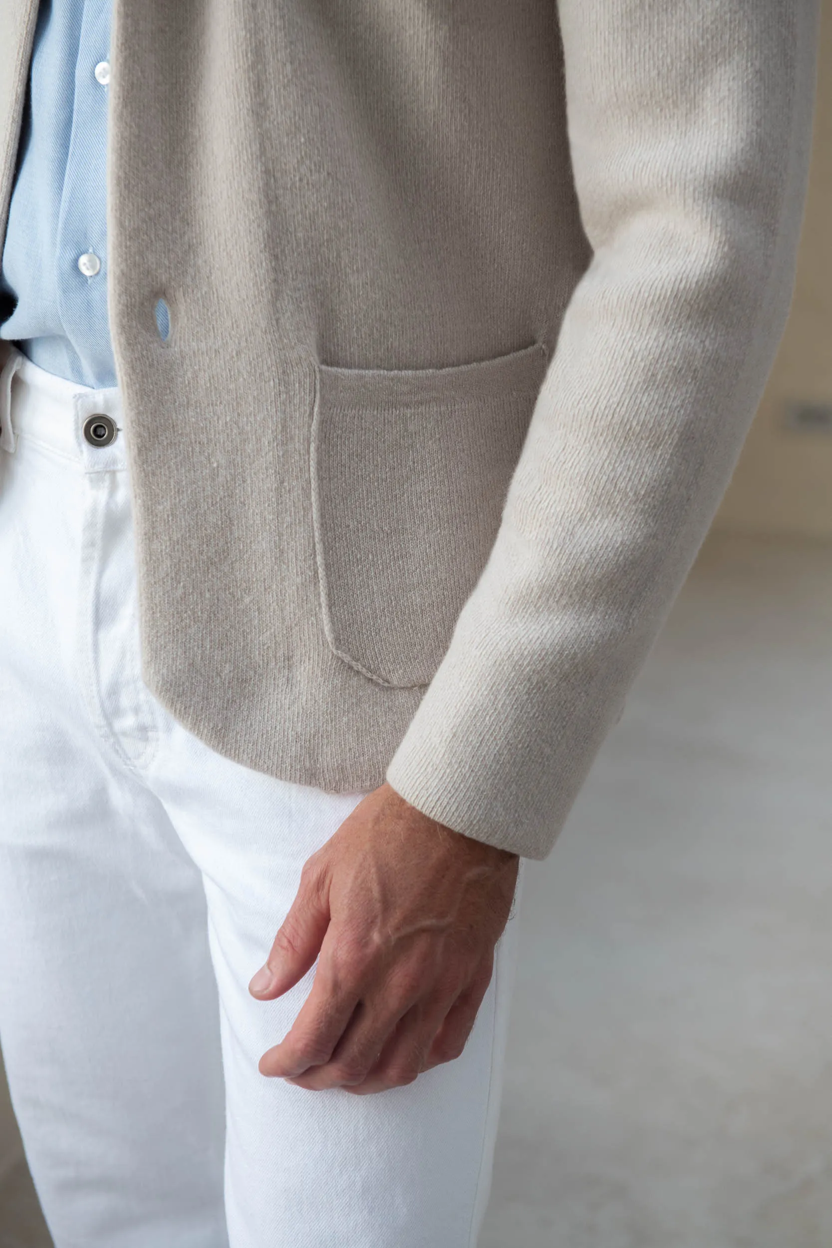 Stone Knitted Jacket – Wool And Cashmere – Made in Italy sold by Pini Parma product image thumbnail 3