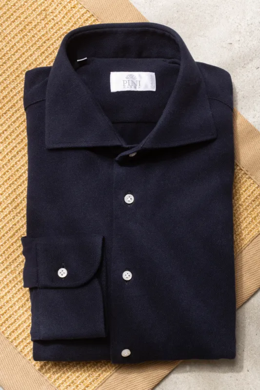 Navy polo shirt - Made in Italy sold by Pini Parma