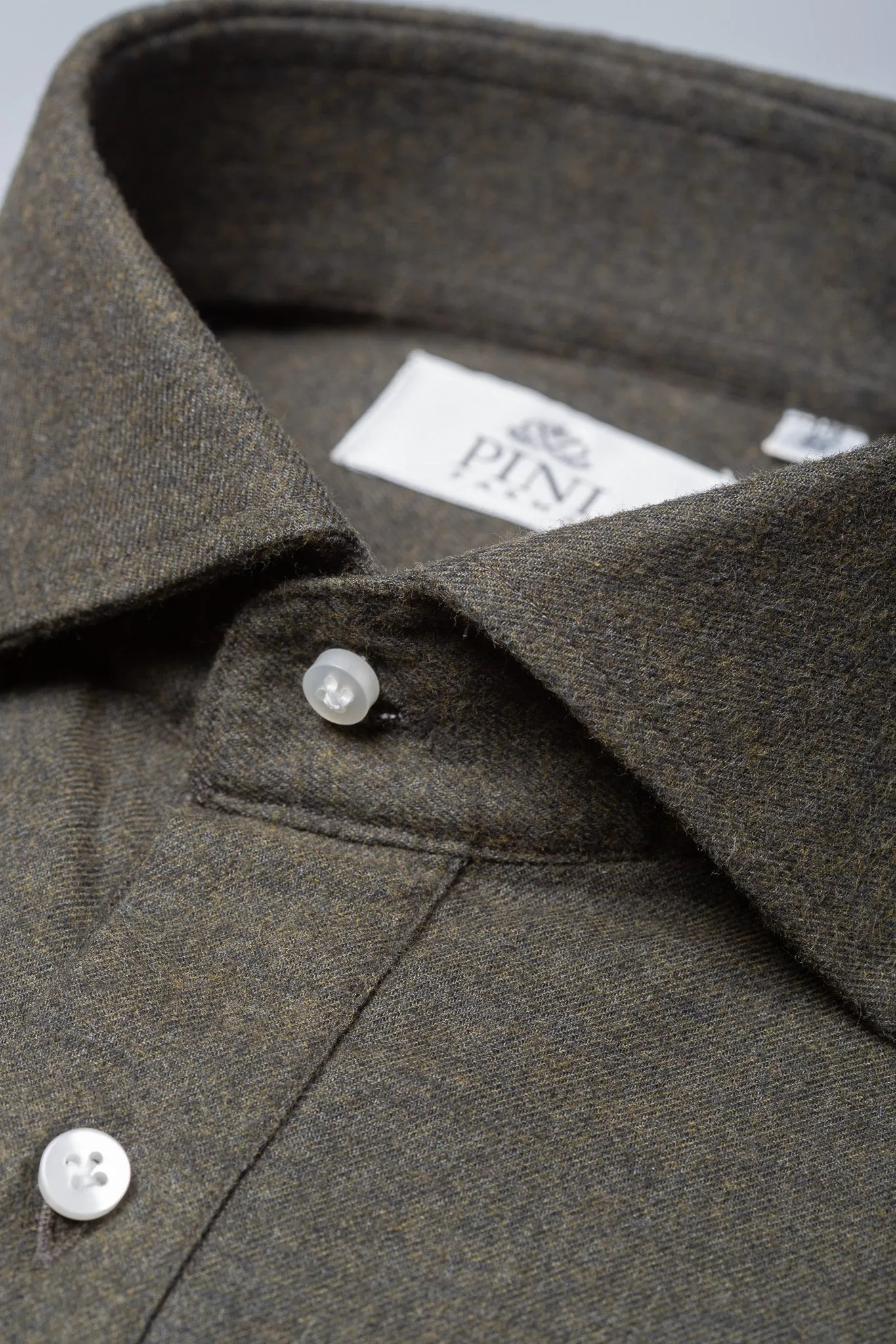 Green Popover Shirt - Flannel Touch - Made in Italy sold by Pini Parma product image thumbnail 5