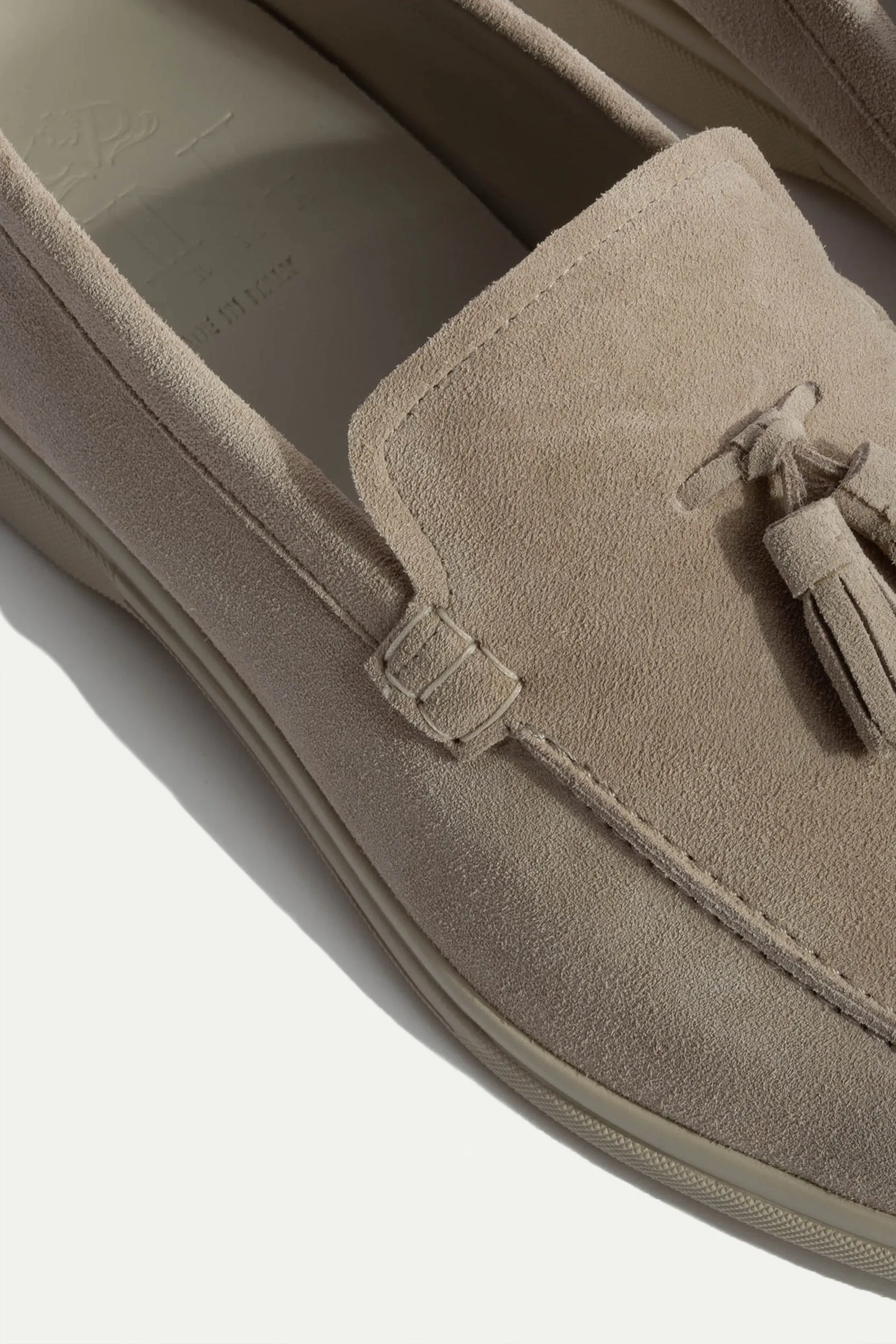 Sand suede tassel loafers - Made In Italy sold by Pini Parma product image thumbnail 3
