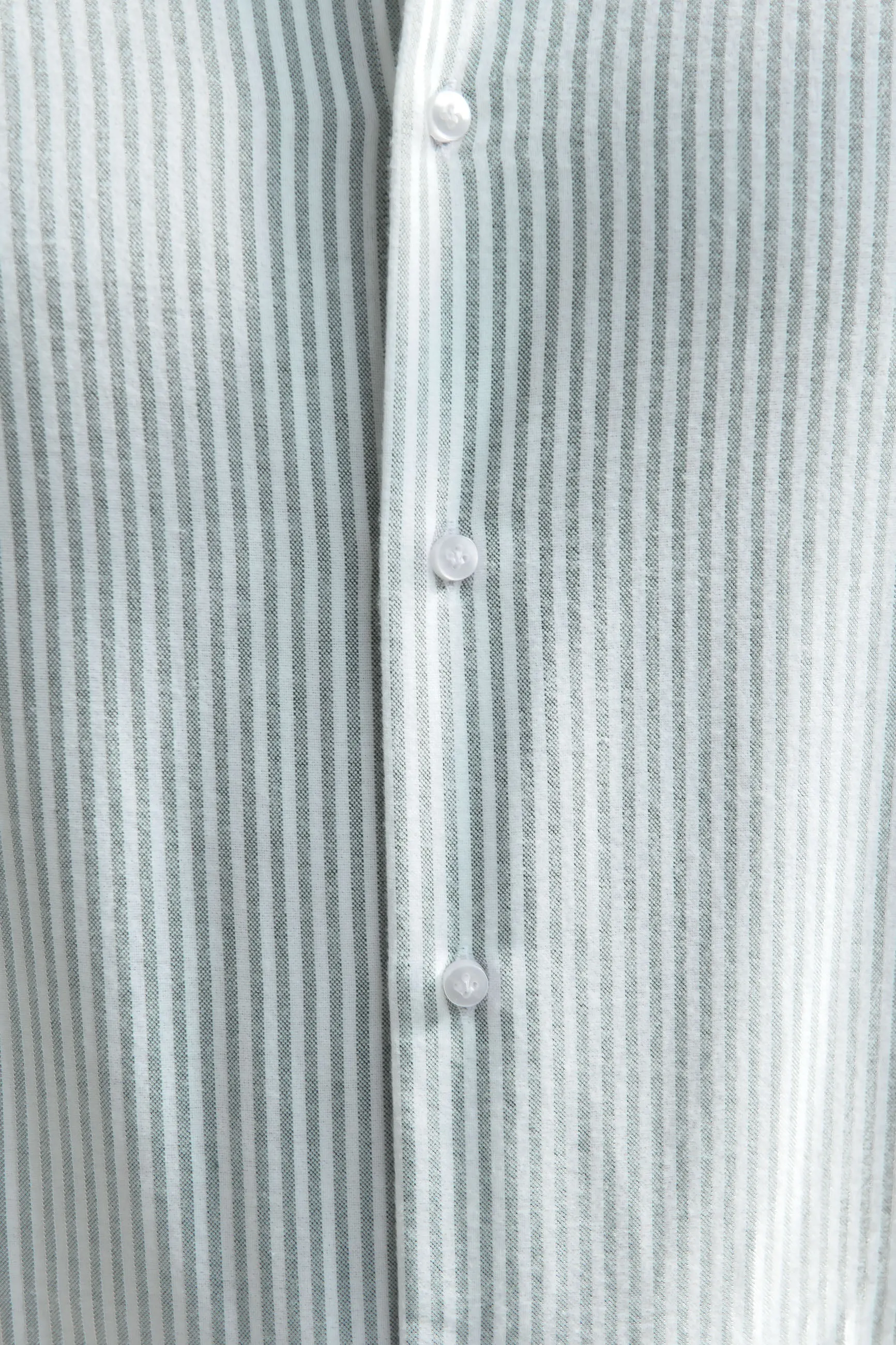 Green striped soft oxford button down shirt - Made In Italy sold by Pini Parma product image thumbnail 4