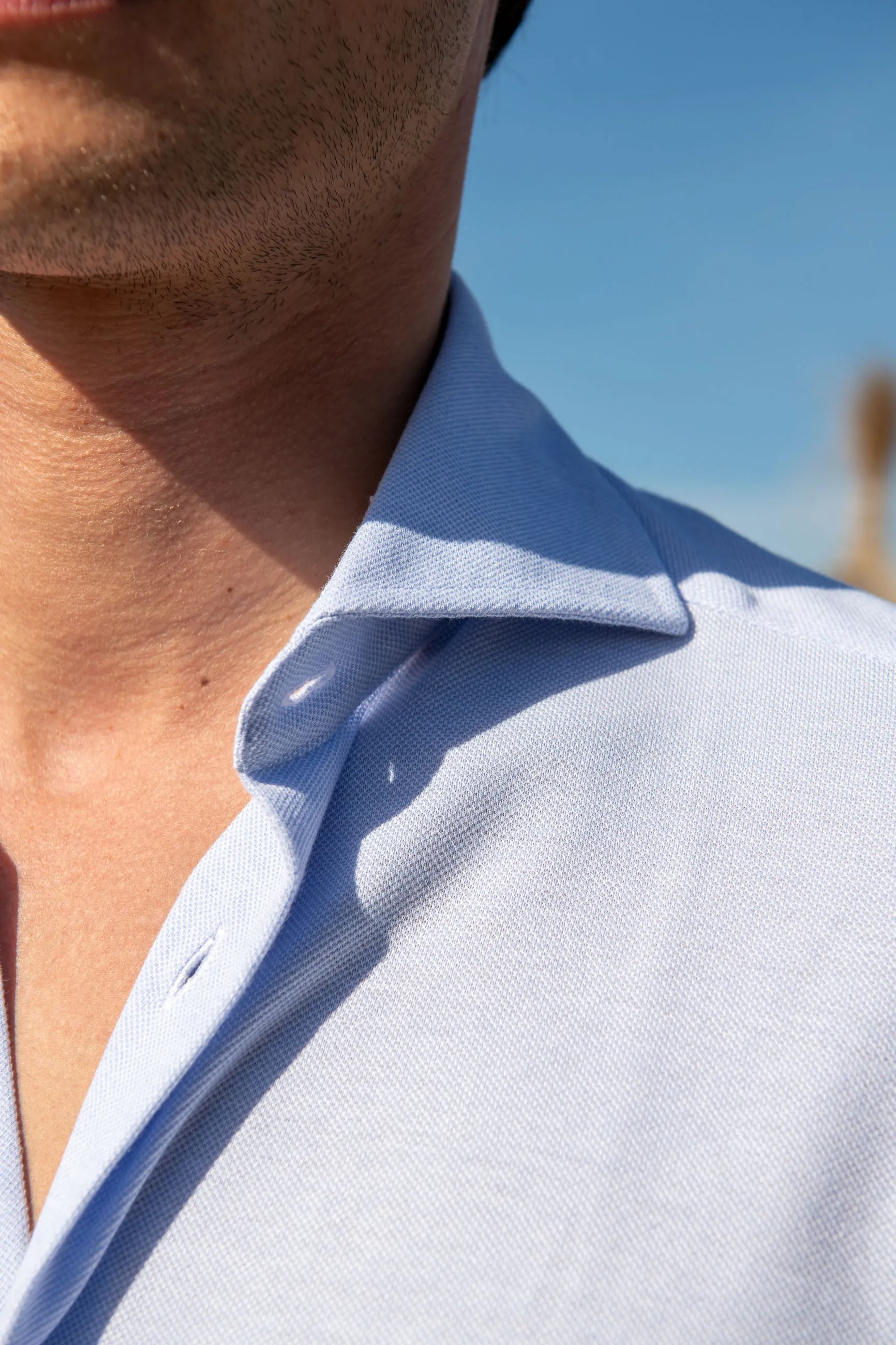 Light blue jersey shirt - Made in Italy sold by Pini Parma product image thumbnail 3