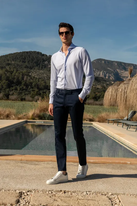 Light blue jersey shirt - Made in Italy sold by Pini Parma