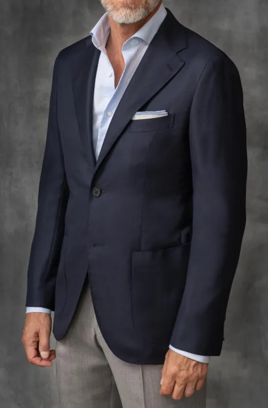 Blue Full Canvas Blazer - Made in Italy sold by Pini Parma