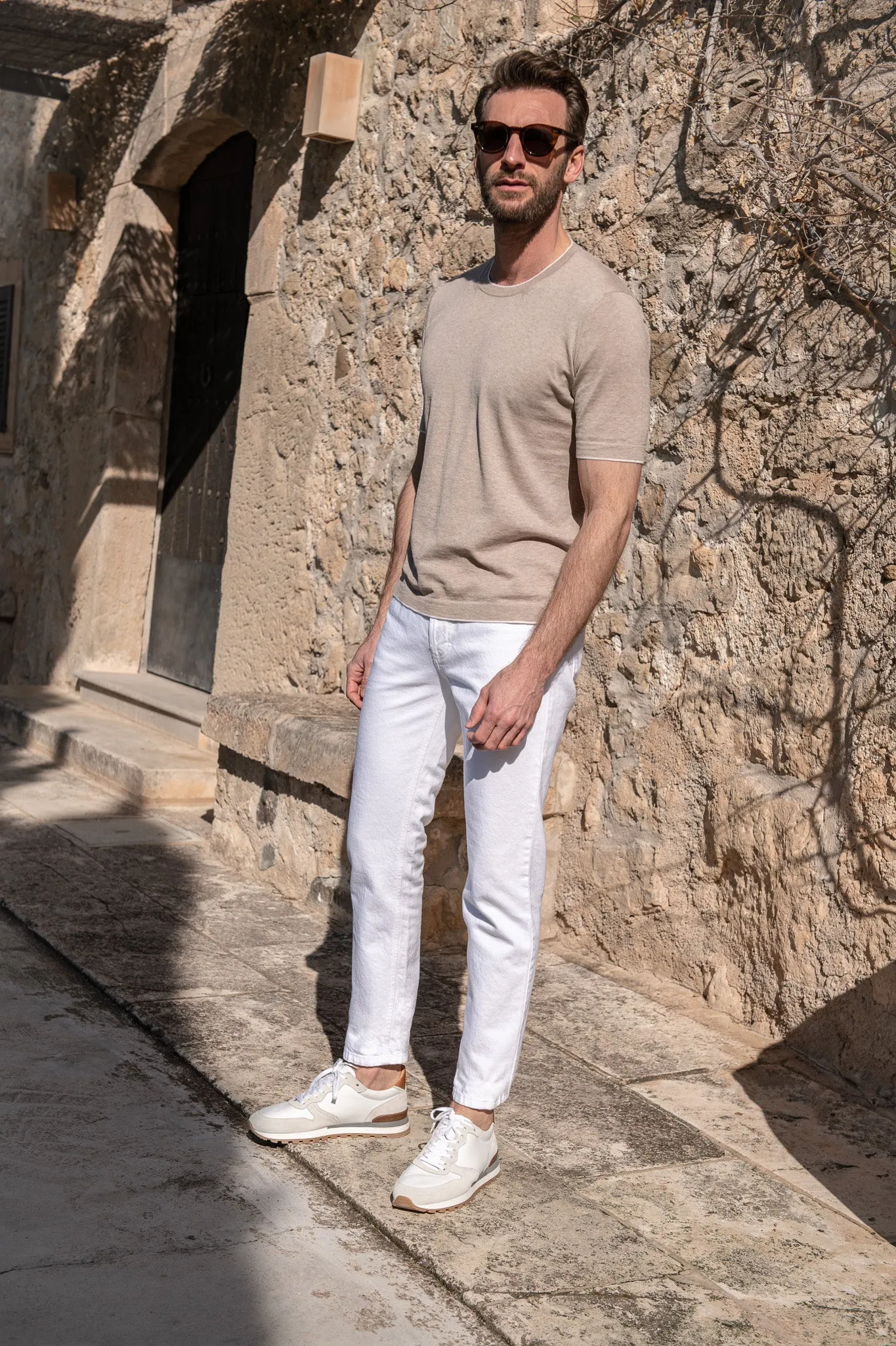 White jeans - Candiani cotton - Made in Italy sold by Pini Parma product image thumbnail 4
