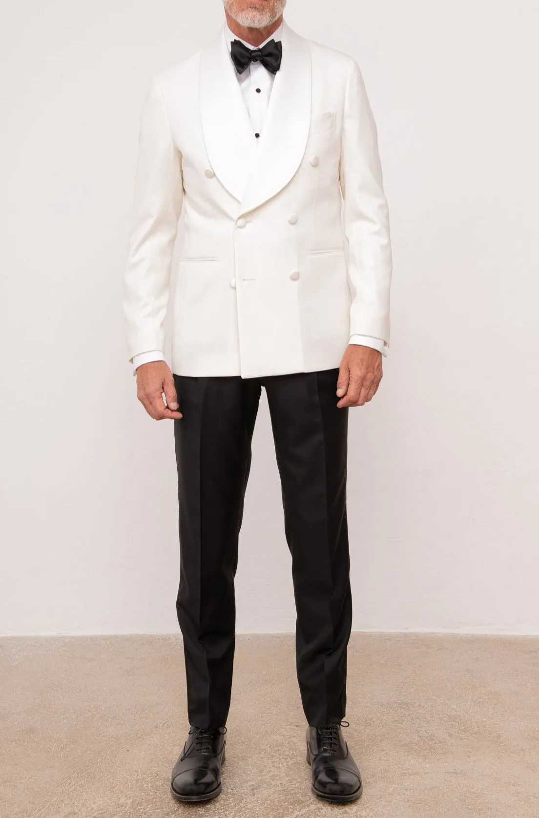 White double breasted tuxedo jacket - Made in Italy sold by Pini Parma product image thumbnail 3