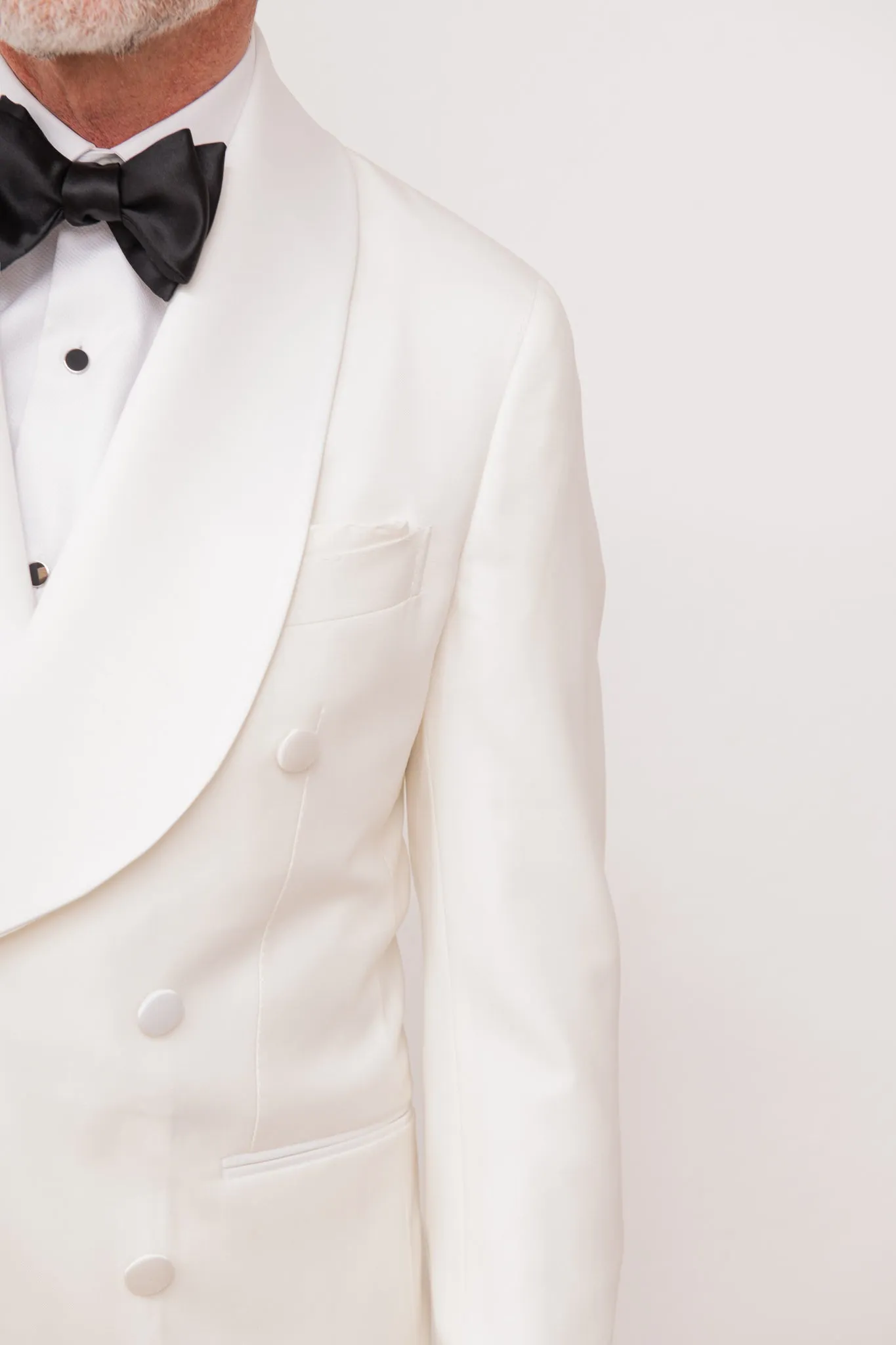 White double breasted tuxedo jacket - Made in Italy sold by Pini Parma product image thumbnail 5