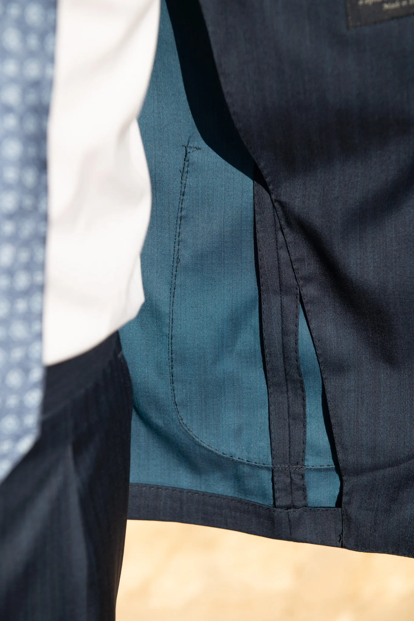 Blue solaro suit - Made in Italy sold by Pini Parma product image thumbnail 3