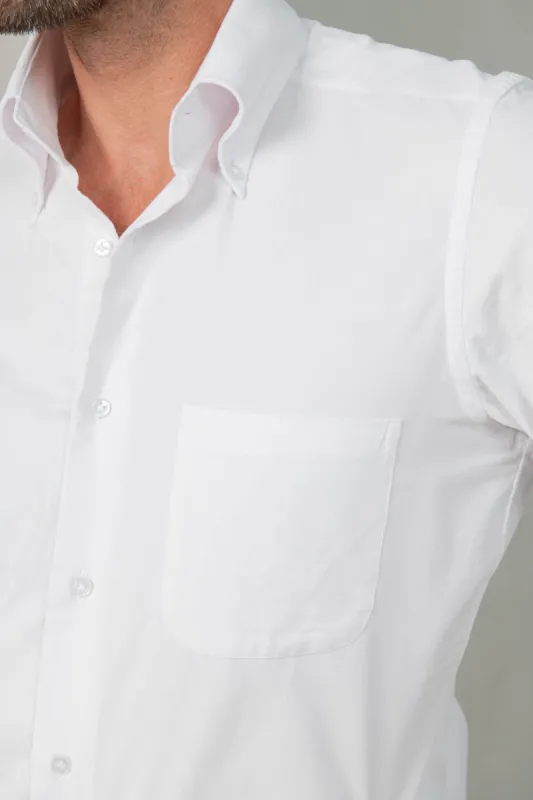 White button down velvet effect shirt - Made in Italy sold by Pini Parma