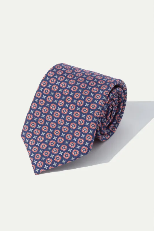 Blue and red light silk tie - Made In Italy sold by Pini Parma