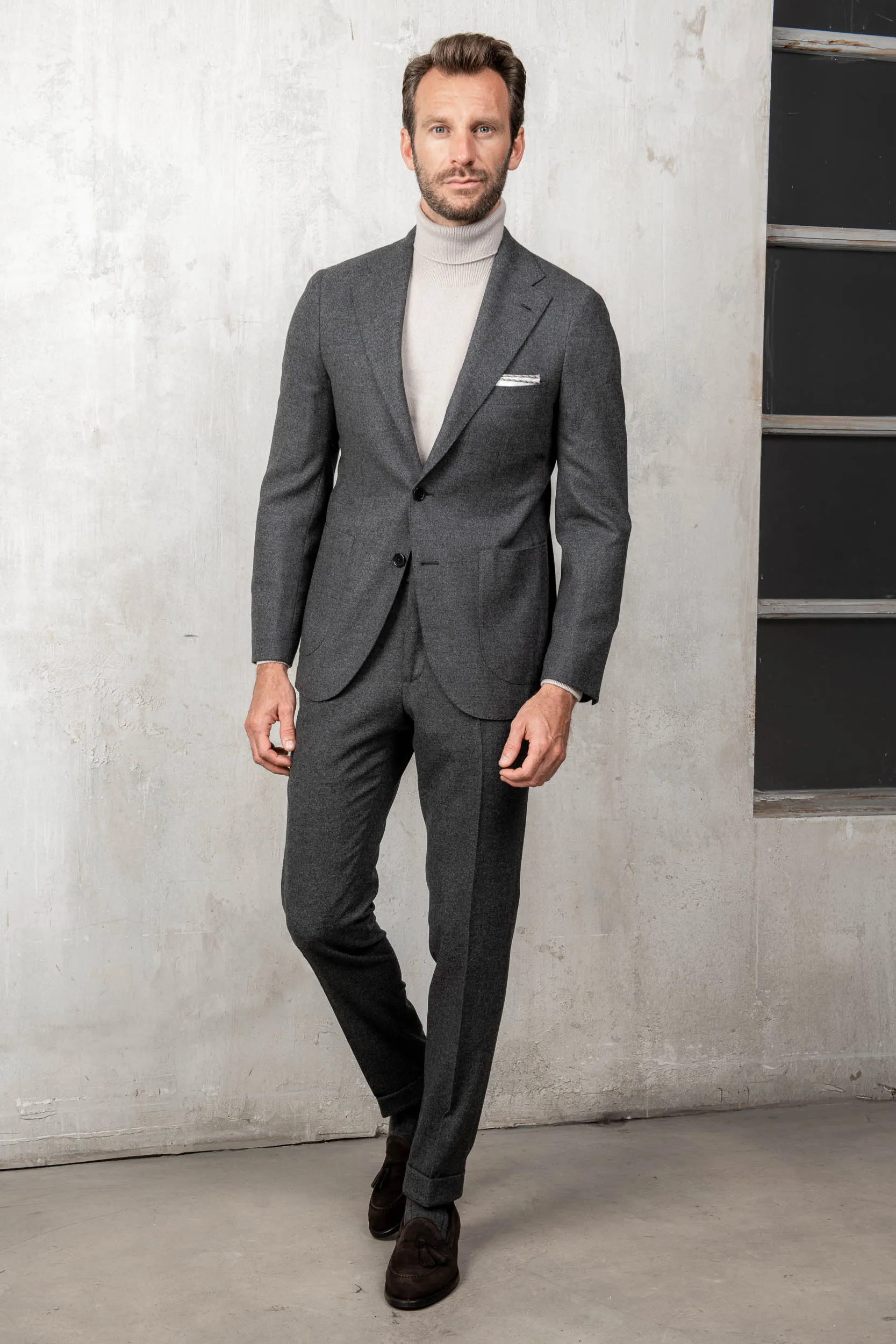 Anthracite Flannel jacket - Made in Italy sold by Pini Parma product image thumbnail 3