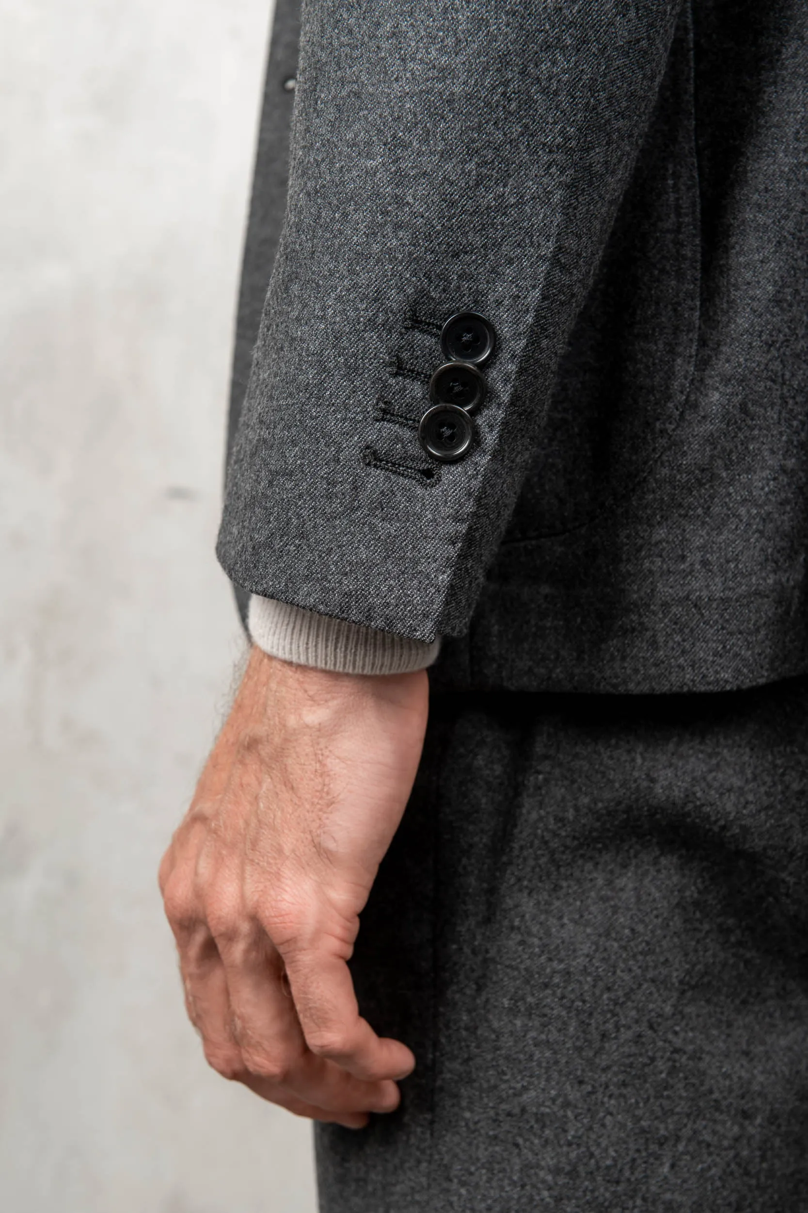 Anthracite Flannel jacket - Made in Italy sold by Pini Parma product image thumbnail 5