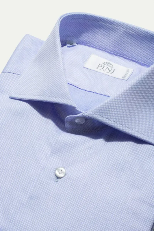 Light blue micro fancy shirt - Made In Italy sold by Pini Parma