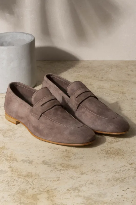 Brown soft penny loafers - Made In Italy sold by Pini Parma