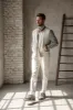Off-white knitted and corduroy bomber – Made in Italy sold by Pini Parma