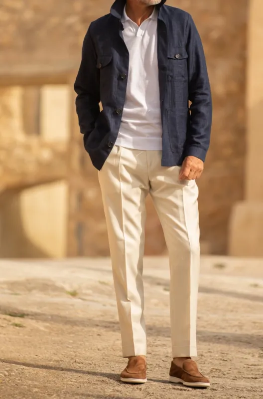 Blue Safari Jacket – Made in Italy sold by Pini Parma