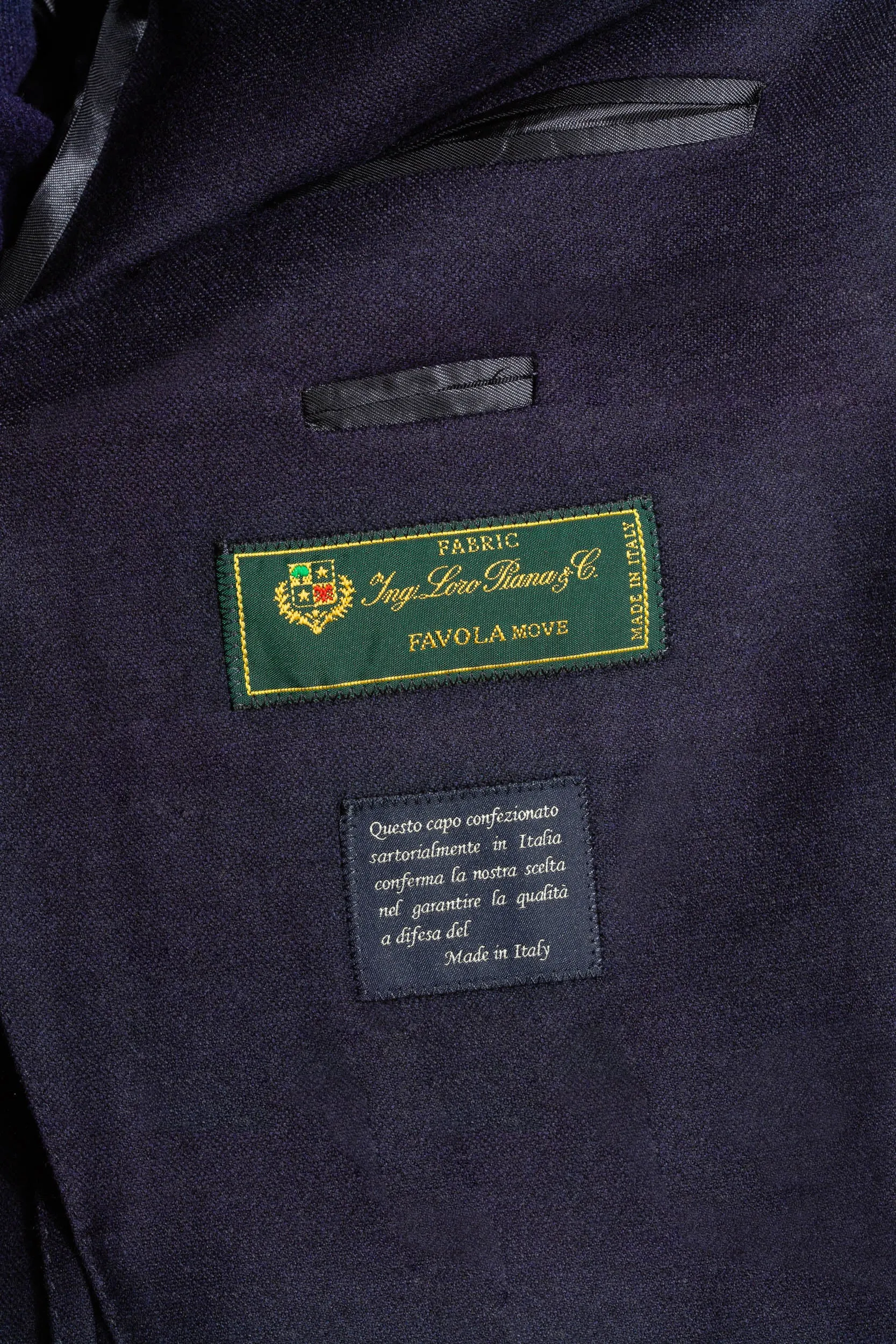 Blue jacket in Loro Piana stretch wool - Made in Italy sold by Pini Parma product image thumbnail 5