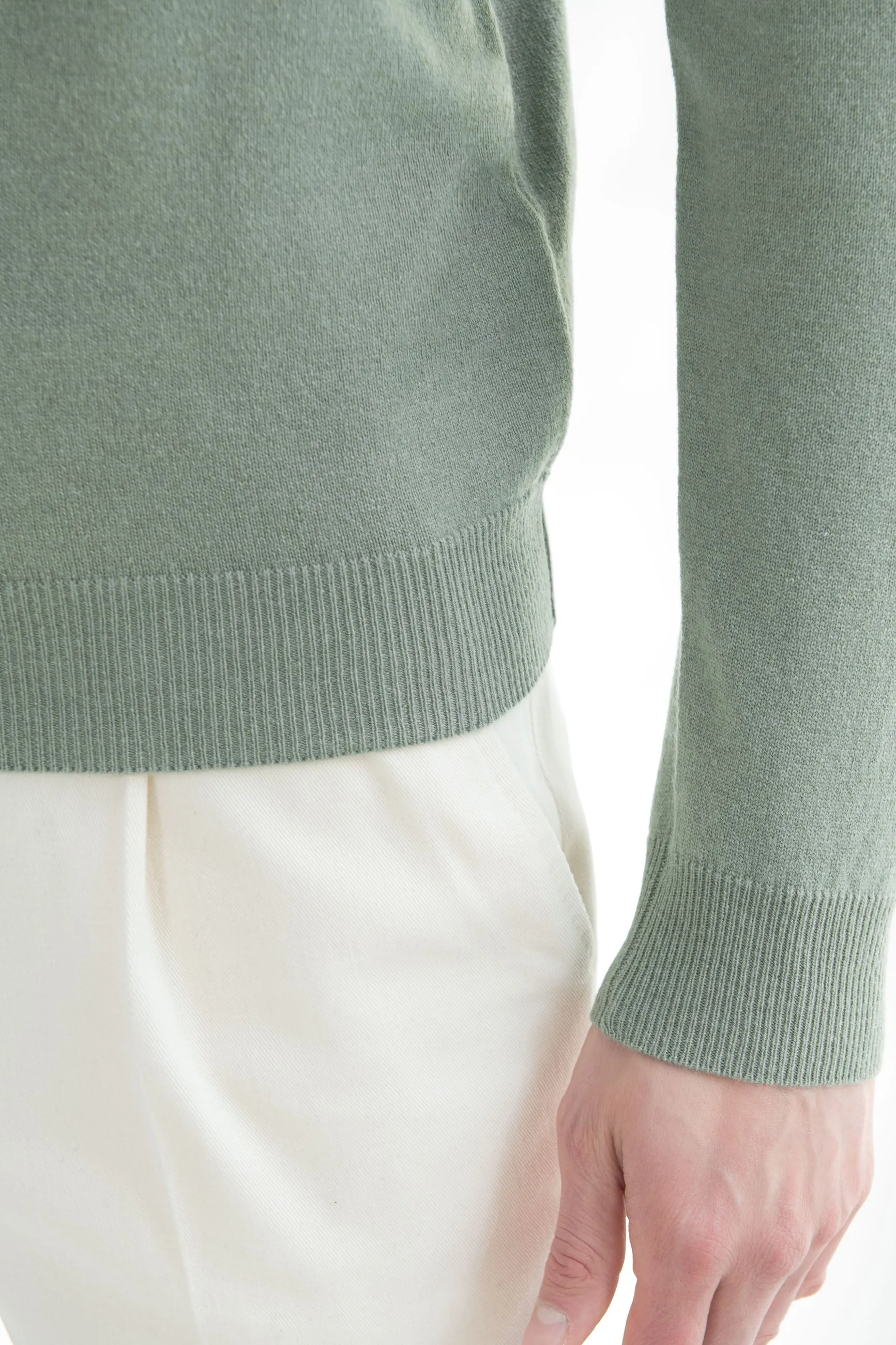 Sage cashmere turtleneck – Made in italy sold by Pini Parma product image thumbnail 3