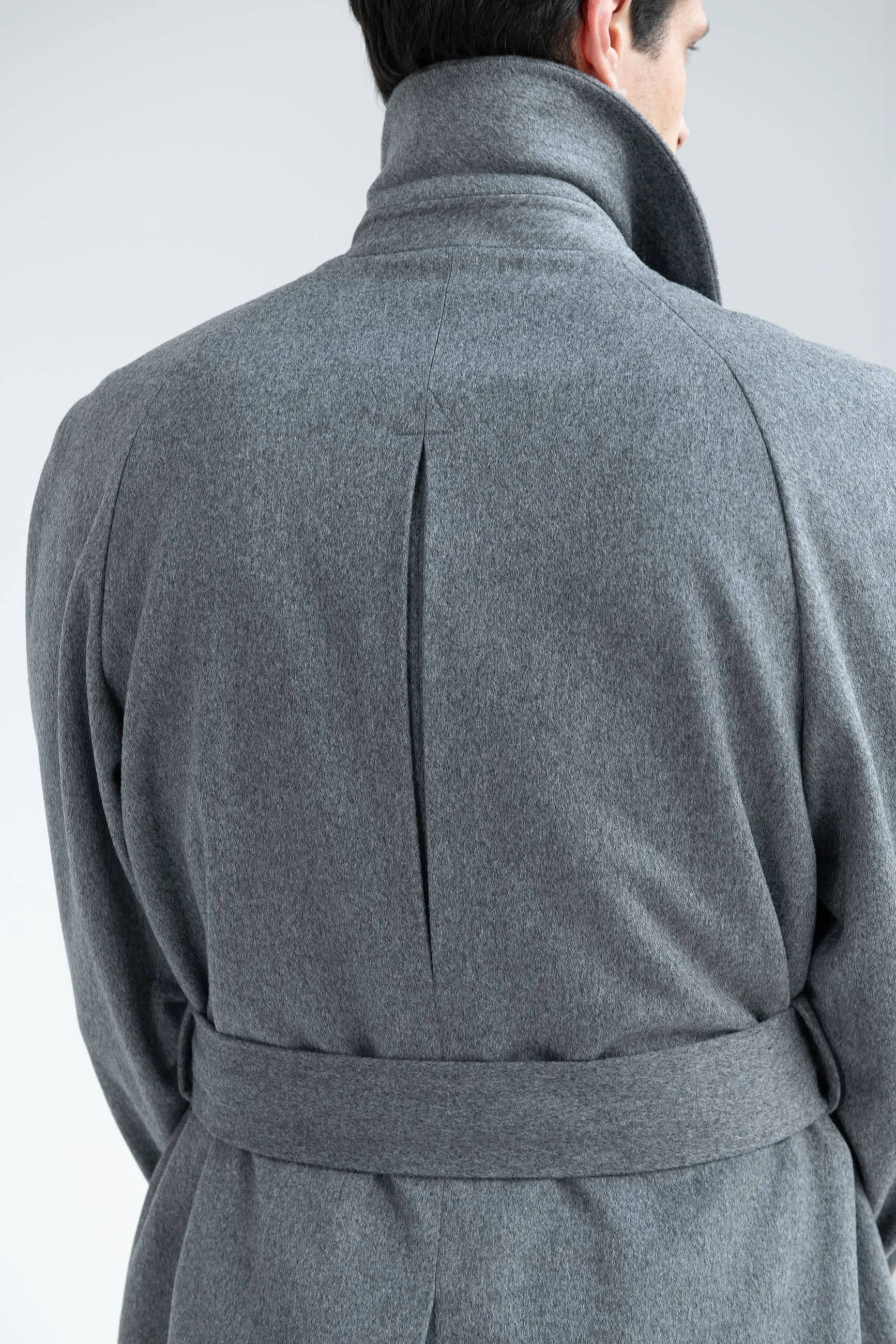 Grey raglan coat – Made in Italy sold by Pini Parma product image thumbnail 3