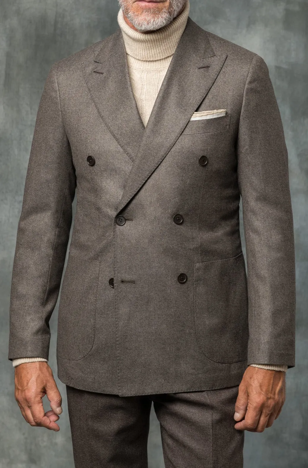 Brown double breasted suit - Made in Italy sold by Pini Parma product image thumbnail 5