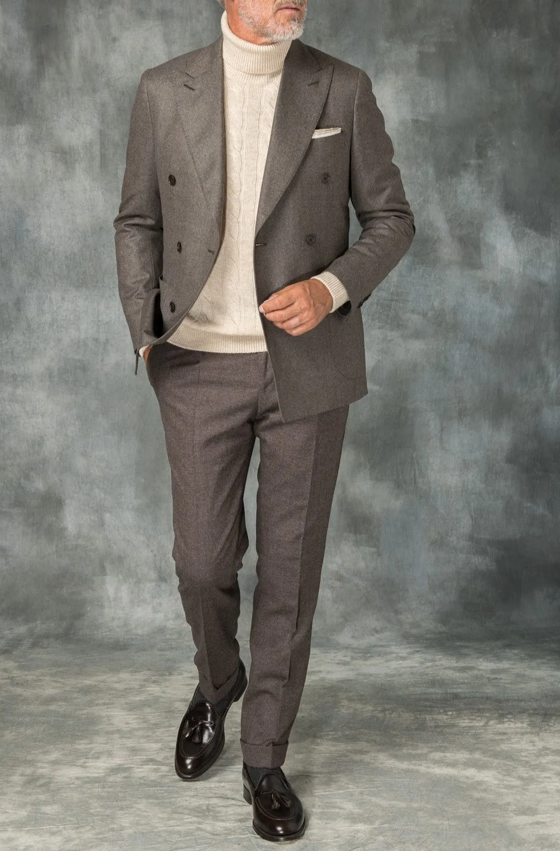 Brown double breasted suit - Made in Italy sold by Pini Parma product image thumbnail 3