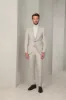 Beige herringbone suit - Made in Italy sold by Pini Parma