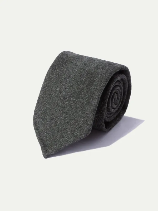 Green flannel tie - Made In Italy sold by Pini Parma