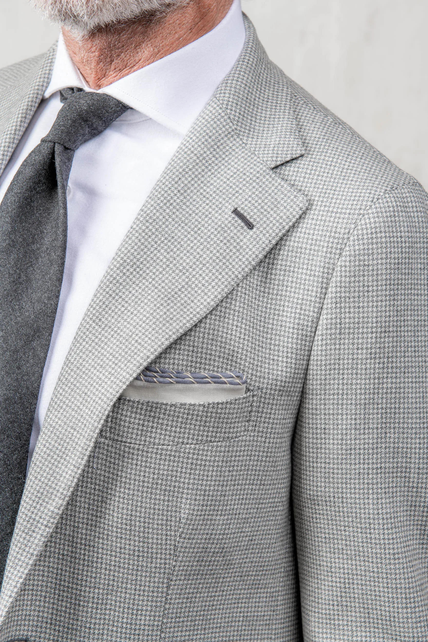 Light grey houndstooth suit - Made in Italy sold by Pini Parma product image thumbnail 2
