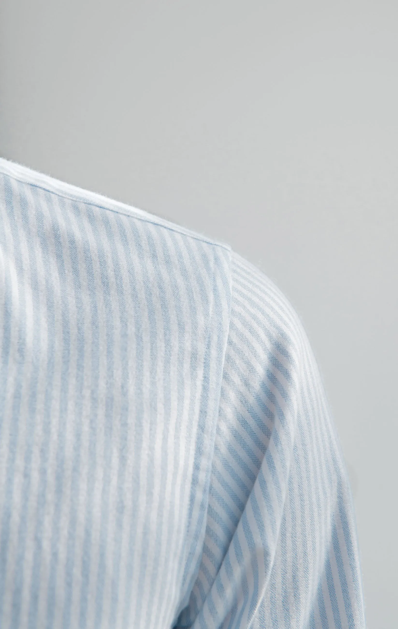 Light blue striped soft oxford button down shirt - Made In Italy sold by Pini Parma product image thumbnail 3