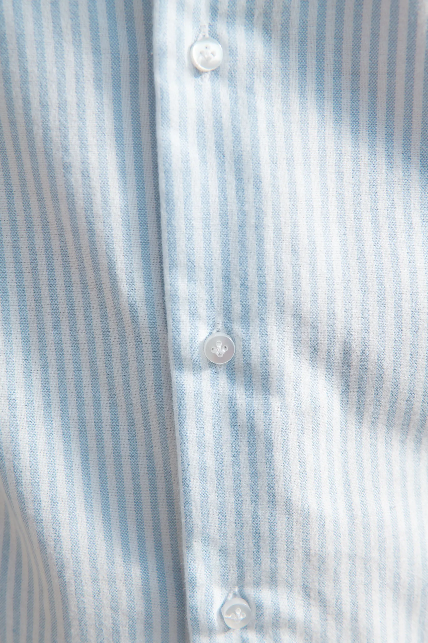 Light blue striped soft oxford button down shirt - Made In Italy sold by Pini Parma product image thumbnail 5