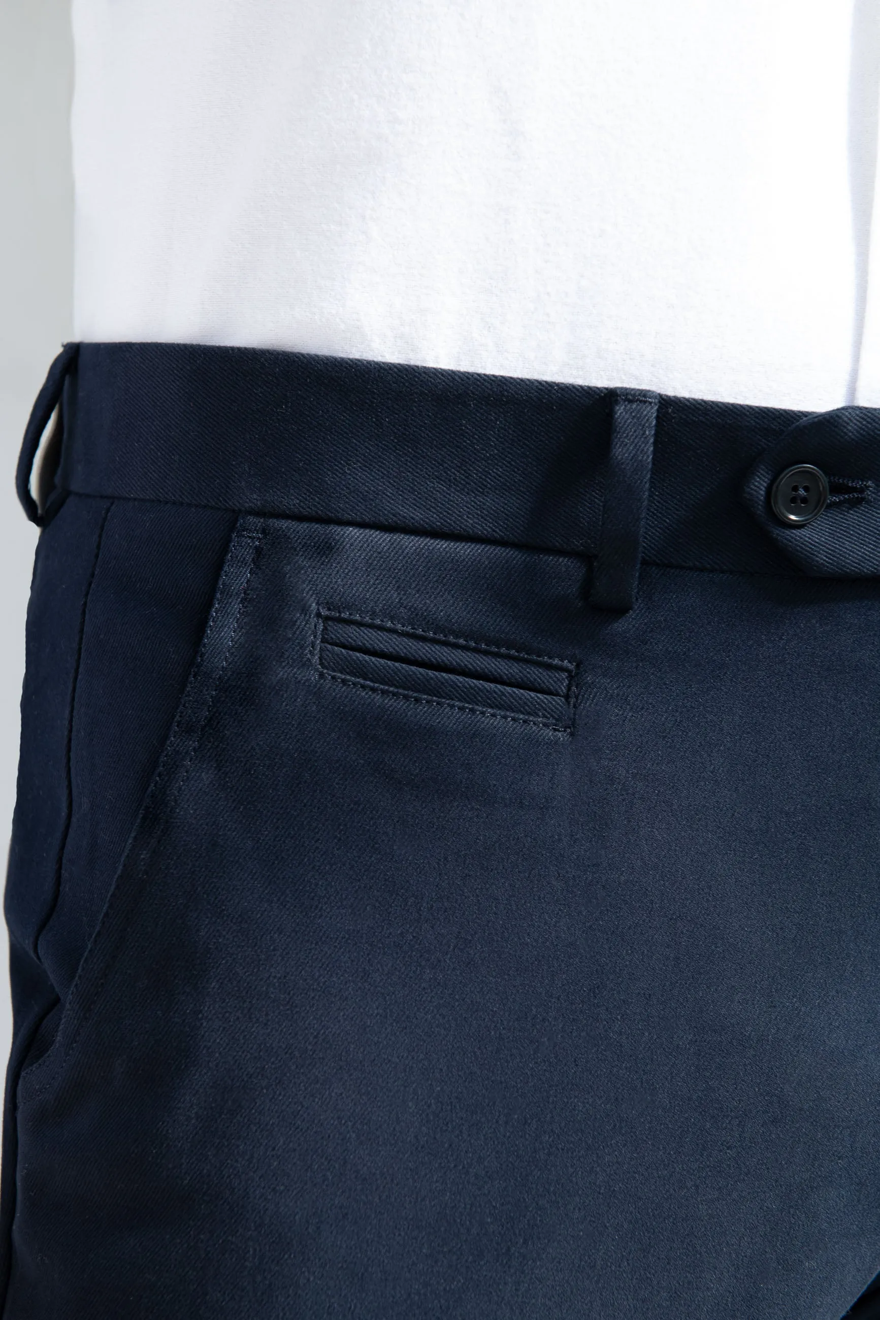 Blue cotton and cashmere Garda trousers - Made in Italy sold by Pini Parma product image thumbnail 2