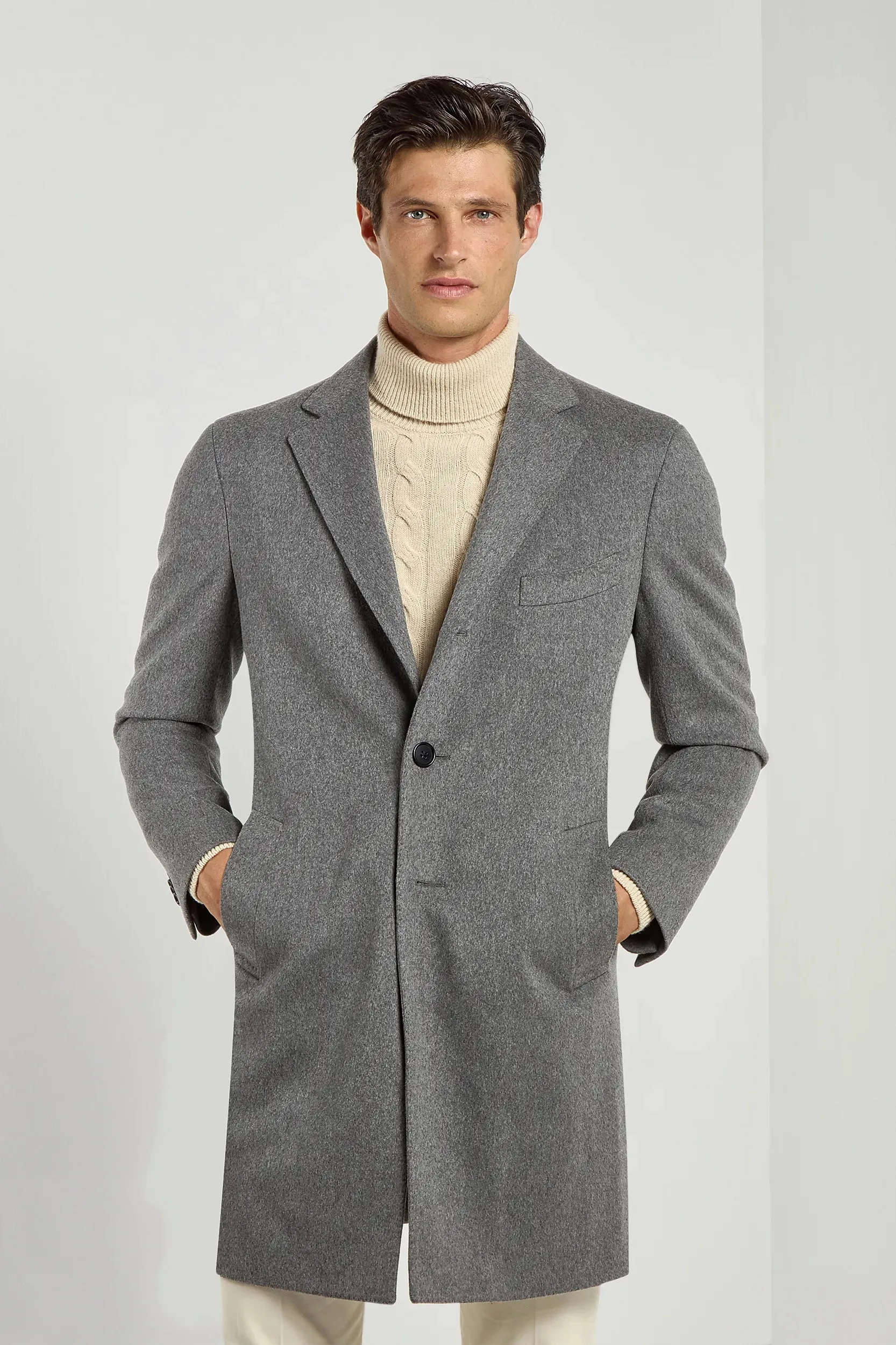 Grey overcoat - Made in Italy sold by Pini Parma product image thumbnail 4